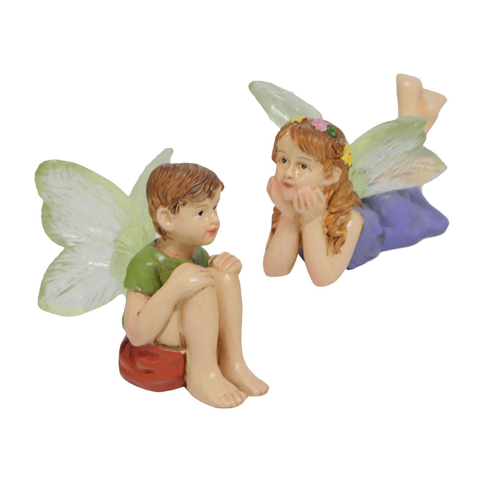 KTUXZCI Fairy Outdoor Garden Yard Lawn Plant Pots Unique Miniature Fairy Figurines For Crafting Gardening And Outdoor Fun Patio Desk Planter Pot Decoration