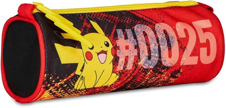 Astuccio Scuola Pokemon Pikachu - 3 Scomparti, Colore Giallo E Rosso - Portapenne Per Bambini - Foto 9