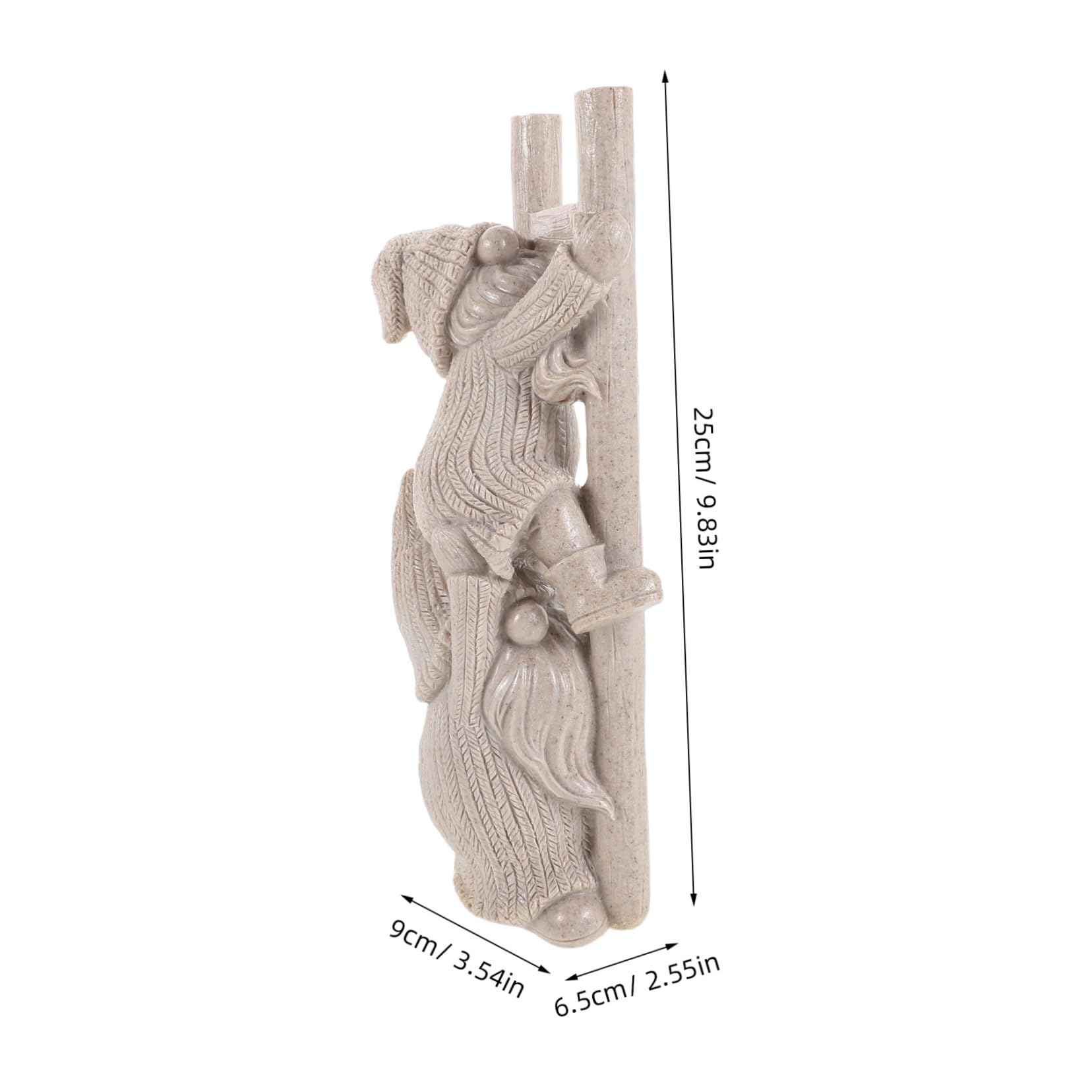 SOIMISS Sculpture Murale Homme Grimpant Figurine Résine Ornement De Poupée GNOME Statue De GNOME Grimpant pour Patio Statue Résine à Échelle De Jardin