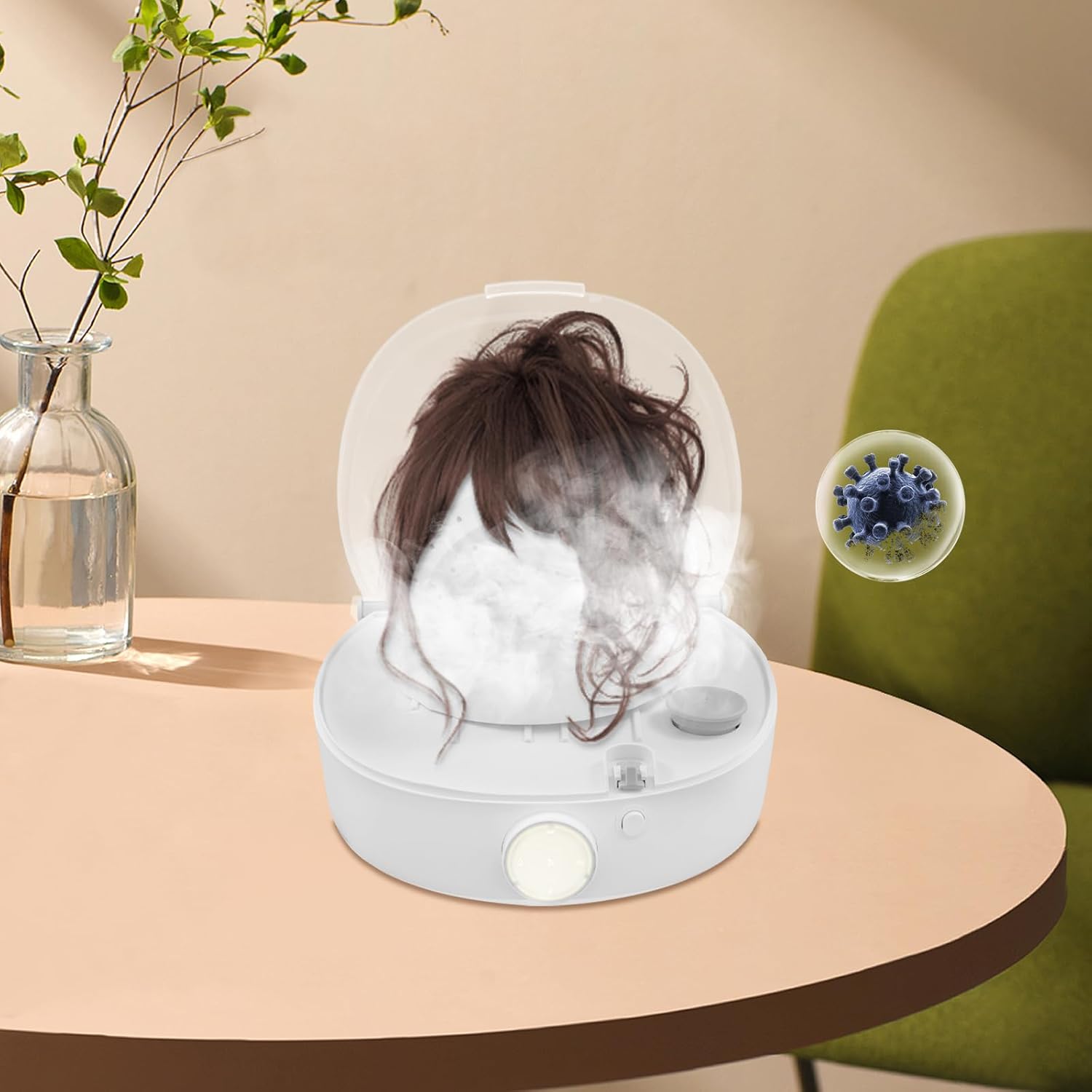 Automatic Cap Cleaner with Steam and Dry, Cap Care Machine Steam Cleaning & Ironing, All in One Hat Care Machine Steamer, Restore Misshapen Hat Steamer Shaper