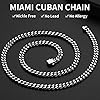 Stainless Steel Mens Cuban Link Chain, Miami Cuban Chain Necklace for Men, 5mm Wide Hip Hop Mens Jewelry, 28" #1