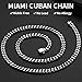 Stainless Steel Mens Cuban Link Chain, Miami Cuban Chain Necklace for Men, 5mm Wide Hip Hop Mens Jewelry, 18