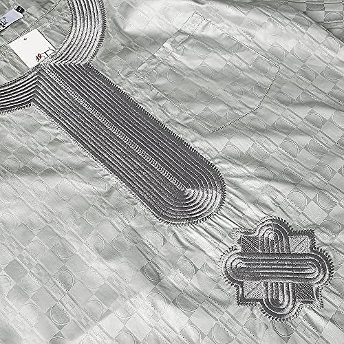 HD Mens African Clothing Embroidery Bazin Riche Man Dashiki Outfit2