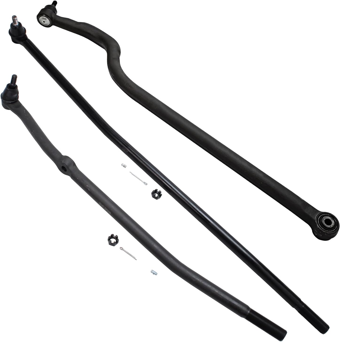 Detroit Axle - 4WD Front 13pc Suspension Kit for 1998-1999 Dodge Ram 1500 2500, 4 Tie Rods 4 Ball Joints 2 Sway Bars 2 Adjusting Sleeves 1 Track Bar Replacement