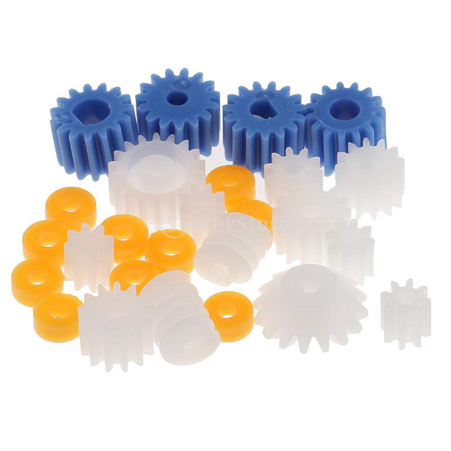 EKIND 26Pcs Plastic Spindle Worm Gear Set Assorted Plastic Shaft for Aircraft Car Model DIY Kit 2MM/2.3MM/3MM/3.17MM/4MM