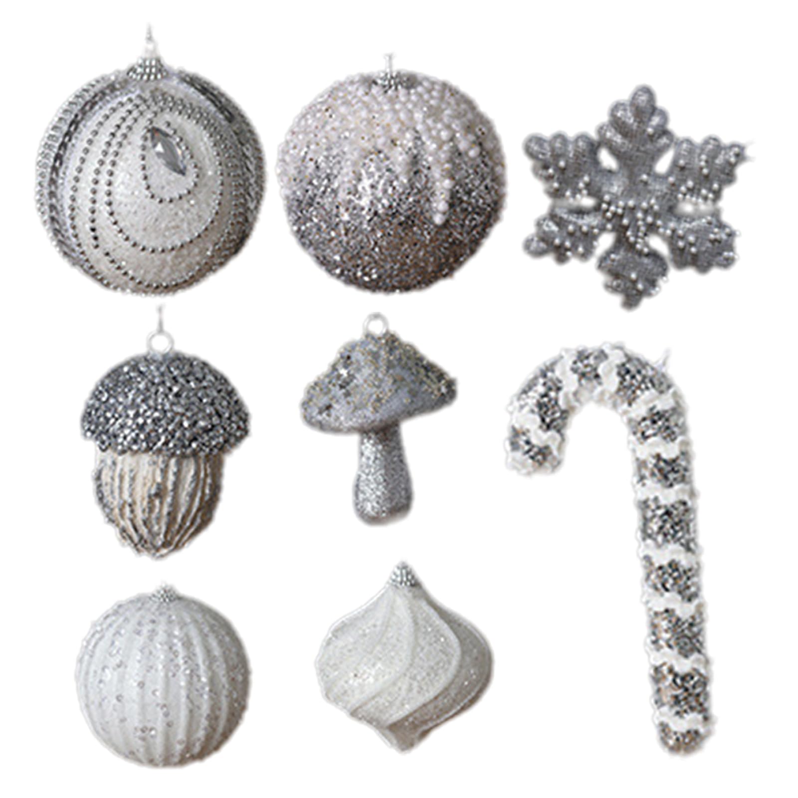 Christmas Baubles for Holidays Celebration Shatterproof Tree Pendants Shimmering Hanging Baubles Accessories Decoration