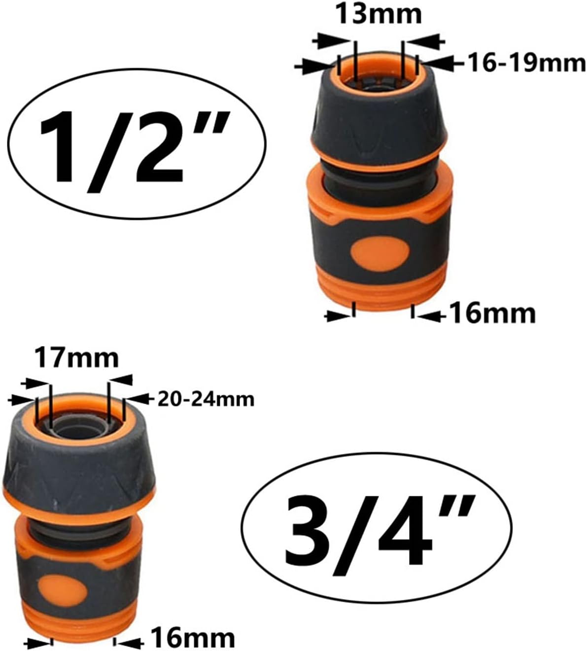 NALsa Garden Hose Splitter 1/2 3/4 Inch 4-Way Garden Tap Coupler Y-Type Watering Connector Distributor for Outdoor Tap and Faucet 1Pcs (Color : J)