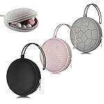 Smlpuame 3 Pack Pacifier Holder Case,Silicone Portable Pacifier Cover Pouch Bag for Diaper Bags Baby Carriage,Pacifier Storage Container Box,Easy to Clean(Black+Pink+Grey)