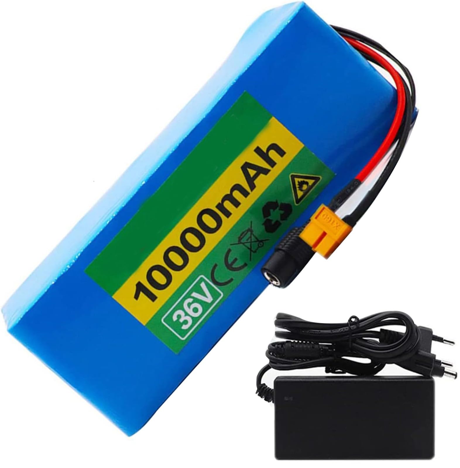 36V 10AH Batteria per Bici elettrica,36V Batteria Ebike 10S2P Batteria Di Ricambio Alta Potenza Della Batteria Classe Di Efficienza Energetica A] 36V10AH,XT60