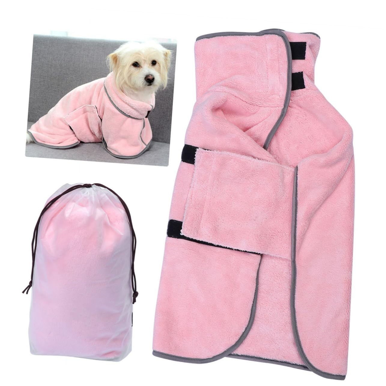 Manteau super absorbant chien pour les retours de balade pluvieuse