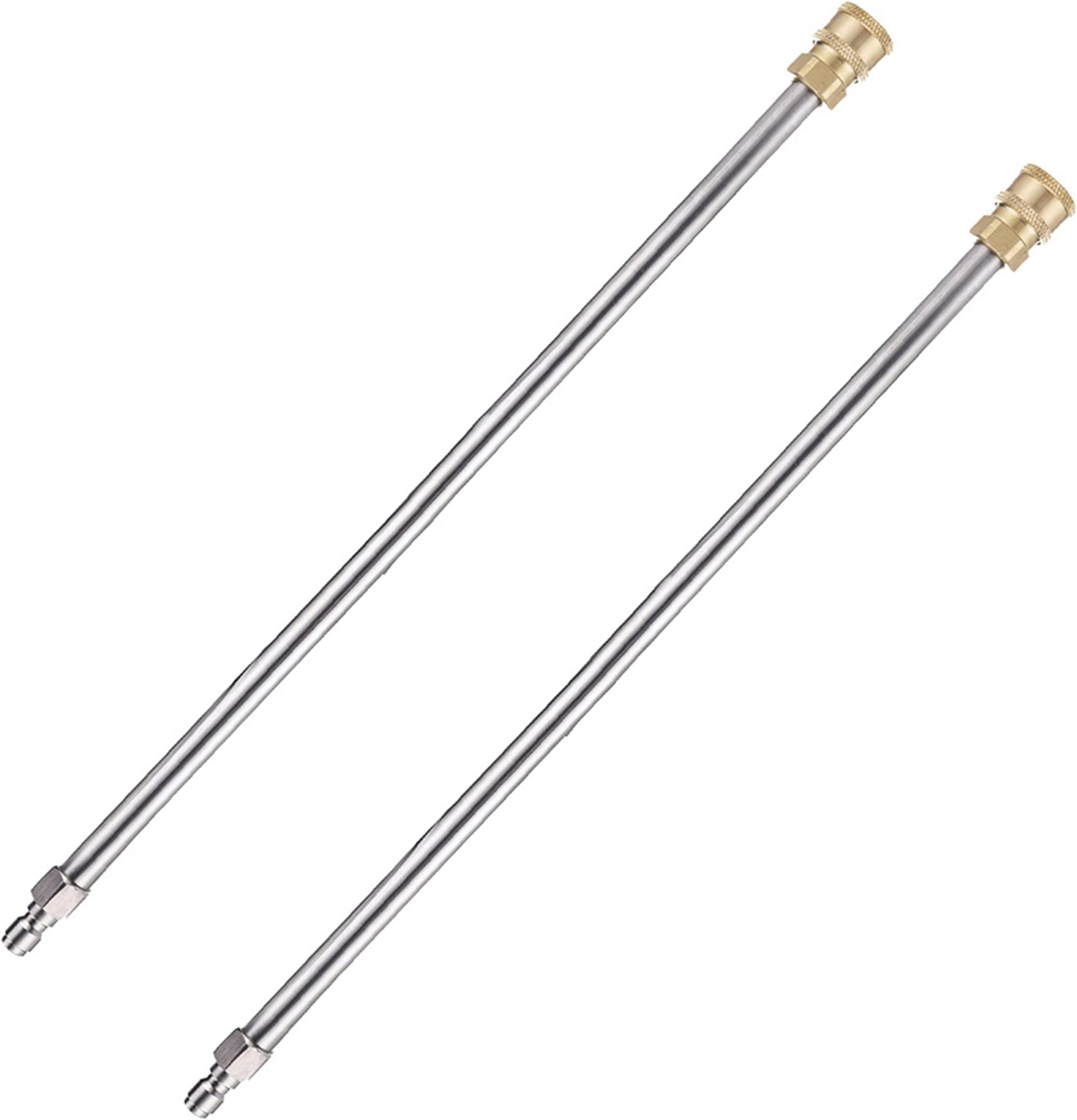 Pressure Washer Extension Wand, 17 Inch Stainless Steel 1/4 Inch Quick Connect Power Washer Lance, 2 Pack