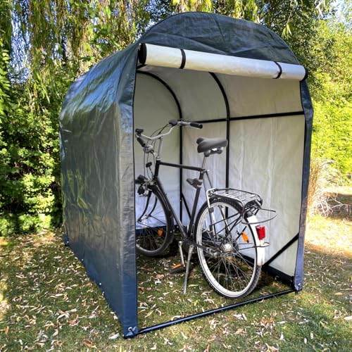 WIELS® Fahrradgarage 2 Fahrräder 3.4m³ - Fahrradunterstand 178x123x165cm - Fahrradschuppen – Gerätehaus – Gartenschuppen - Zeltgarage - Anthrazit (Anthrazit, 178x123x165cm)