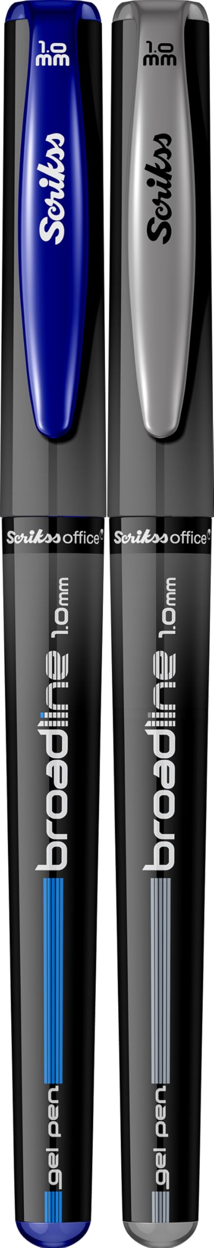 SCRIKSS OFFICE Broadlıne 1.0 Mm Jel Kalem Siyah & Mavi 2'Li Blister