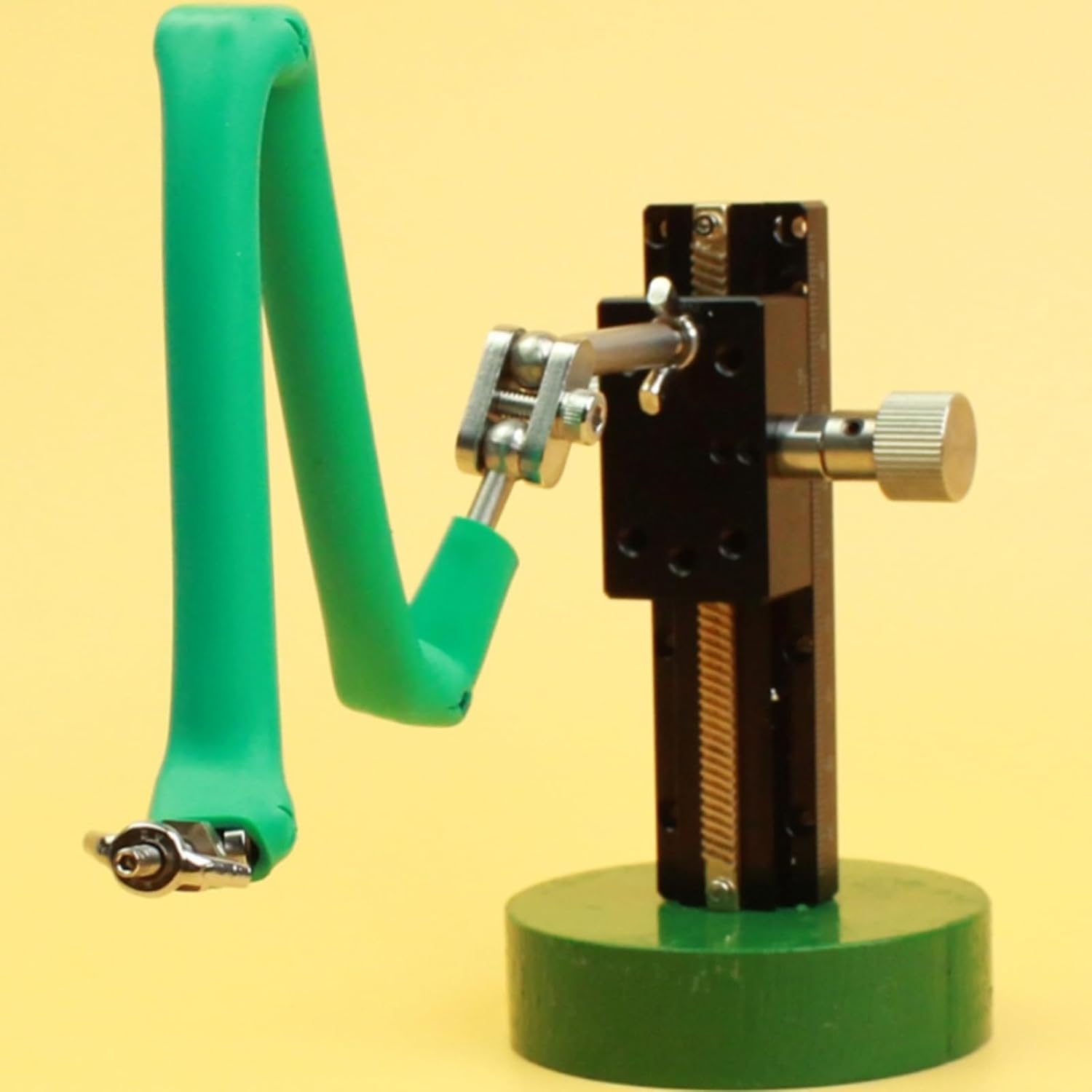 Stop Motion Animation Winder Rig, regolatore lineare di animazione stop-motion, braccio universale 30 cm, altezza binario 10 cm, avvolgimento tubo verde braccio piegato, per animatori, fotografia