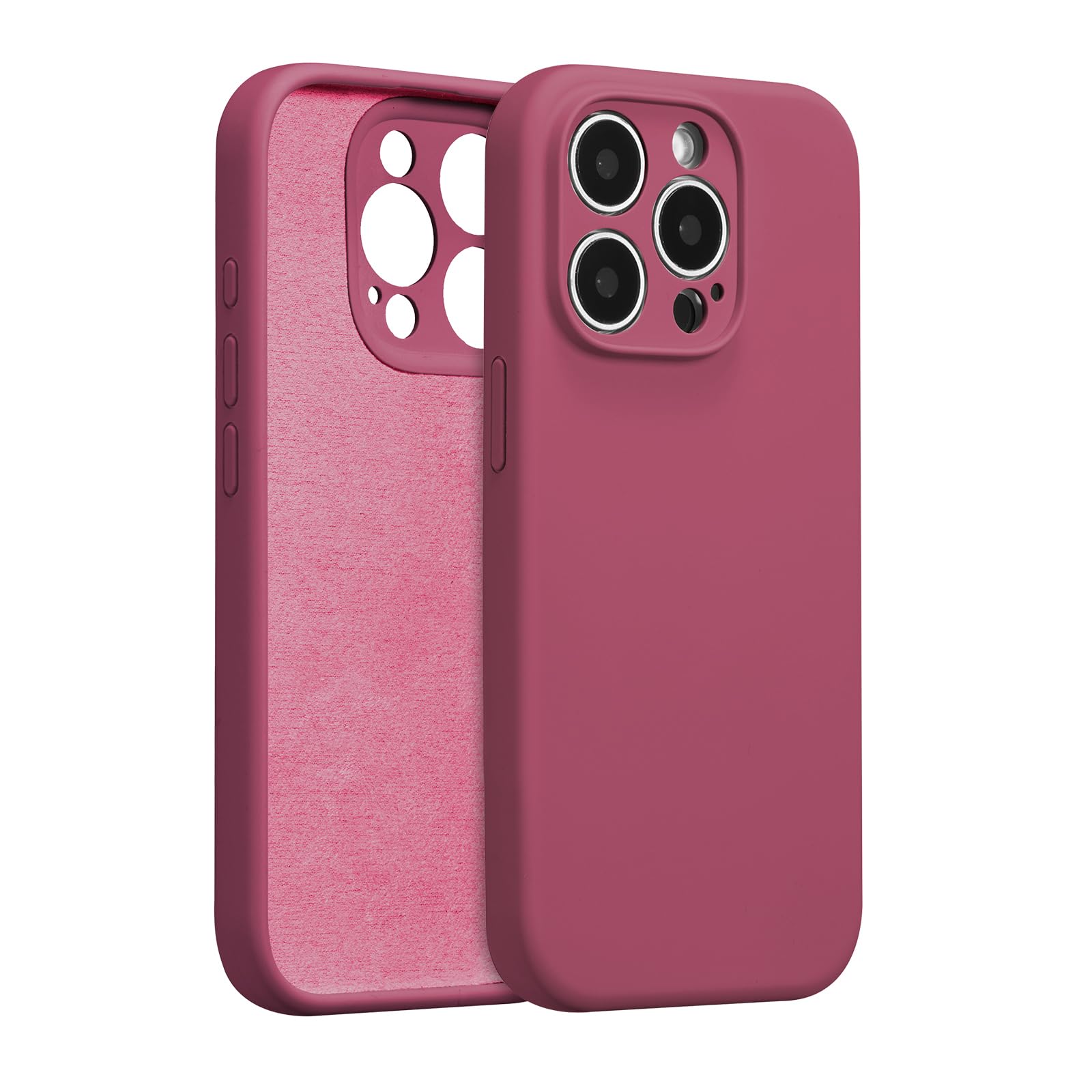 UCASONG for iPhone 13 Pro Case Silicone,with [Full Camera Protection][Soft Anti-Scratch Microfiber Lining],Liquid Silicone Ultra Slim Shockproof Phone