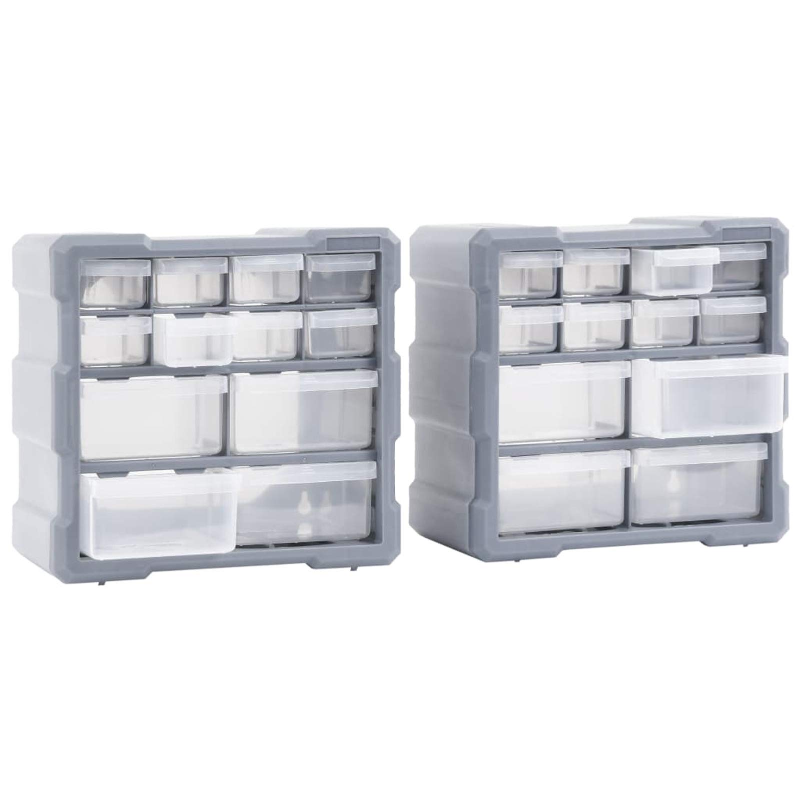 Organizer per Cassetti con 24 Scomparti, Contenitori Multiuso per Attrezzi e Piccoli Oggetti, Dimensioni 26,5 x 16 x 26 cm, in Polipropilene PP, per Artigiani, Fai-da-Te e Ufficio