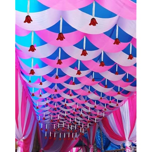 BMLP Adult Tent 15x10 Feet Blue Pink White
