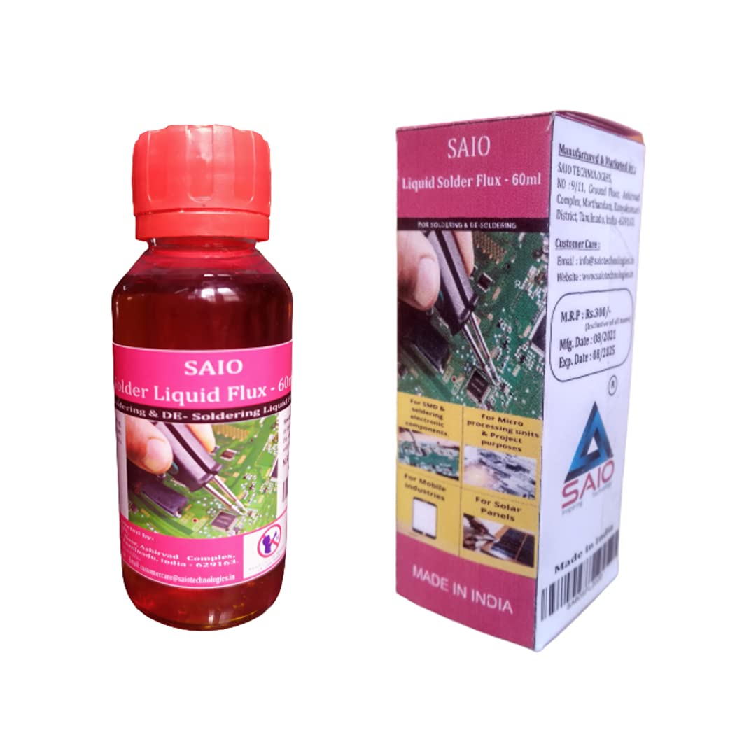 Saio Liquid Flux for Soldering, Solder Paste Liquid -60ml (2) (B09G2LWDY8) Amazon Price History, Amazon Price Tracker