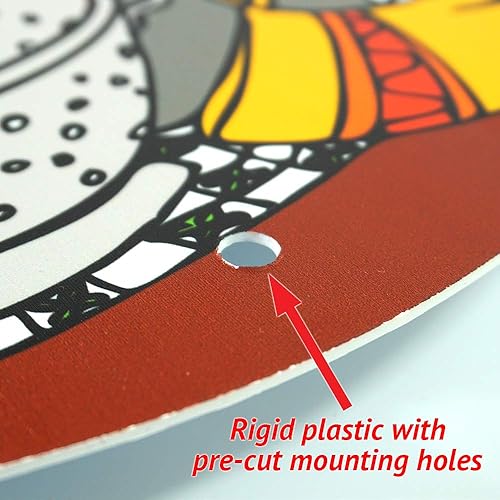 Miniatura 2 de SignMission Cartel de plástico rígido circular de 12 pulgadas de alto de Land of The Free | Fabricado en los Estados Unidos