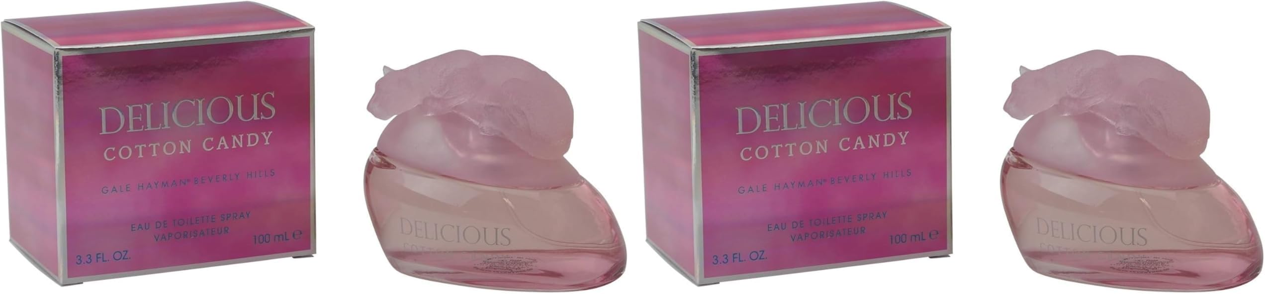 Delicious Cotton Candy 100ml 3.3oz EDT Spray (Pack of 2)