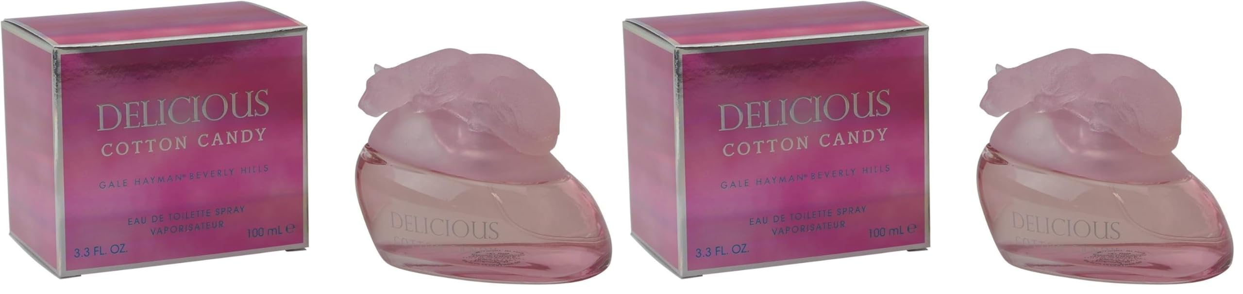 Delicious Cotton Candy 100ml 3.3oz EDT Spray (Pack of 2)