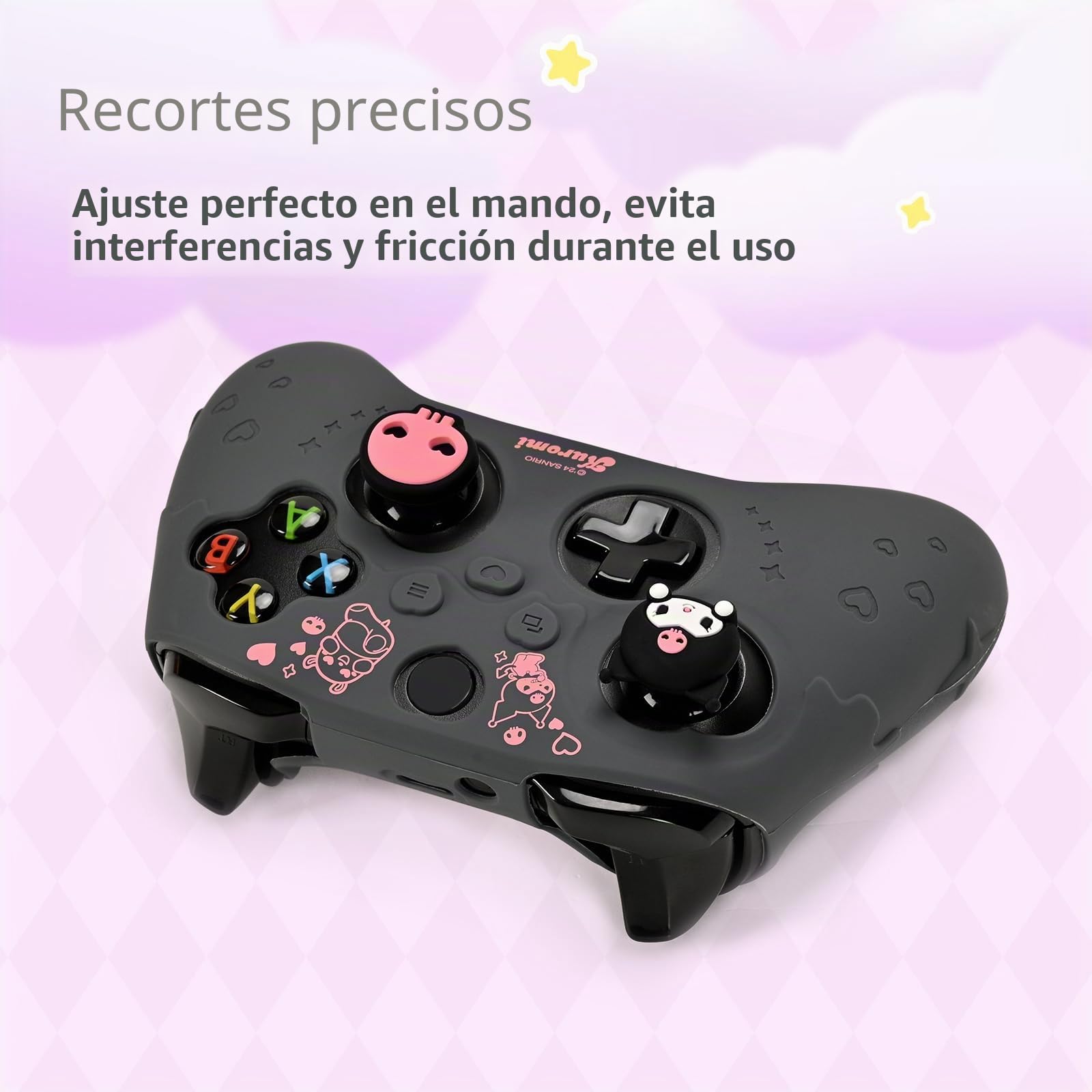 Kuitmor KLM - Funda protectora antideslizante de silicona suave compatible con mando Xbox con 2 tapas de agarre para el pulgar