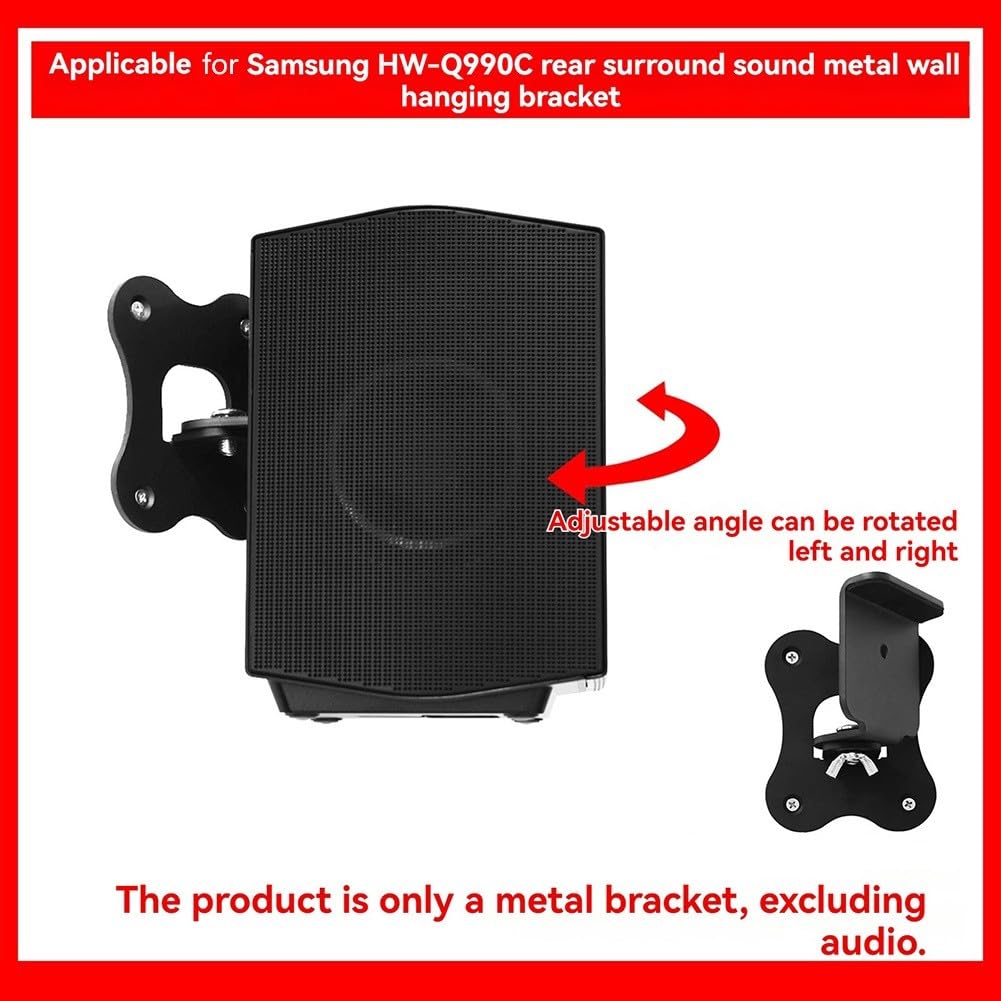 Soporte de pared HW-Q990B D y HW-930B para altavoces envolventes traseros, diseño de metal resistente, color negro