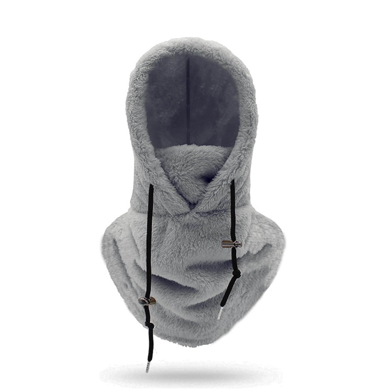 Unisex Windproof Fleece Balaclava Hood – Winter Ski Mask, Full Face Cover, Thermal & Breathable (One Size, Black) - View #3