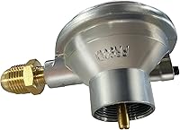Vista 6 de MENSI Válvula reguladora de propano de 1 libra con conexión de botella de eliminación de una libra y ajuste de campana macho de 3/8 pulgadas