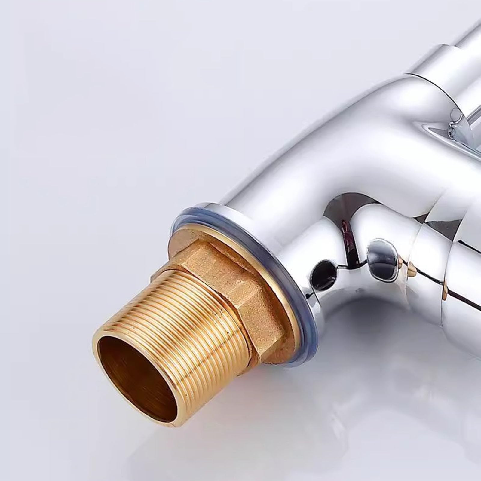 Aeratore per rubinetto esteso con tubo filettato per foro singolo caldo e freddo cucina e bagno lavello fisso in acciaio inox design 32 * 170 mm ed elegante.