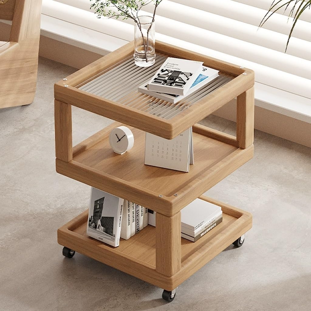 スタイリッシュなベッドサイドテーブル 40x40x58cm