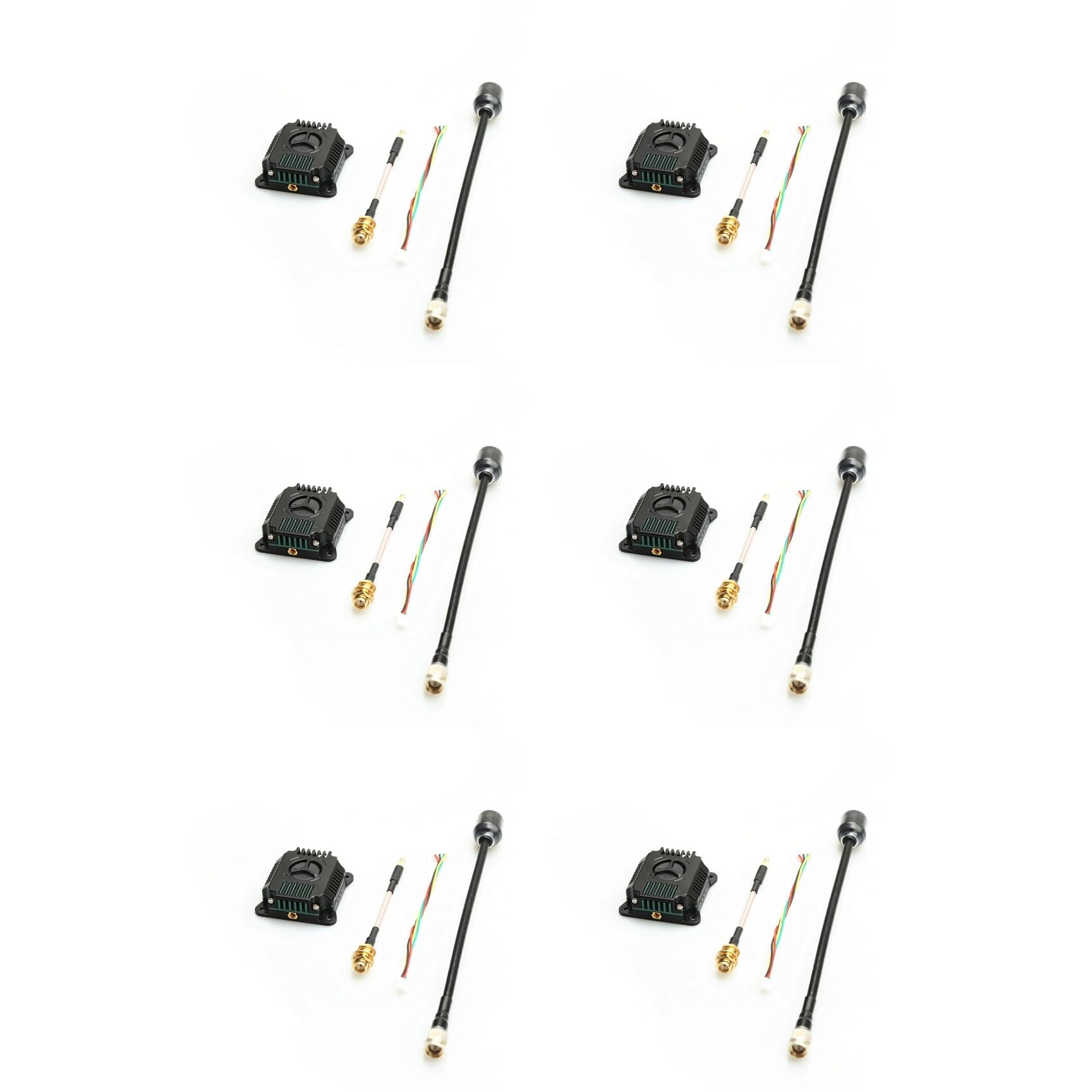 6X Trasmettitore Video Commutabile VTX 4.9/5.8G/6GHz 72CH 3W con Antenna Protocollo TBS per Drone da FPV A Lungo Raggio