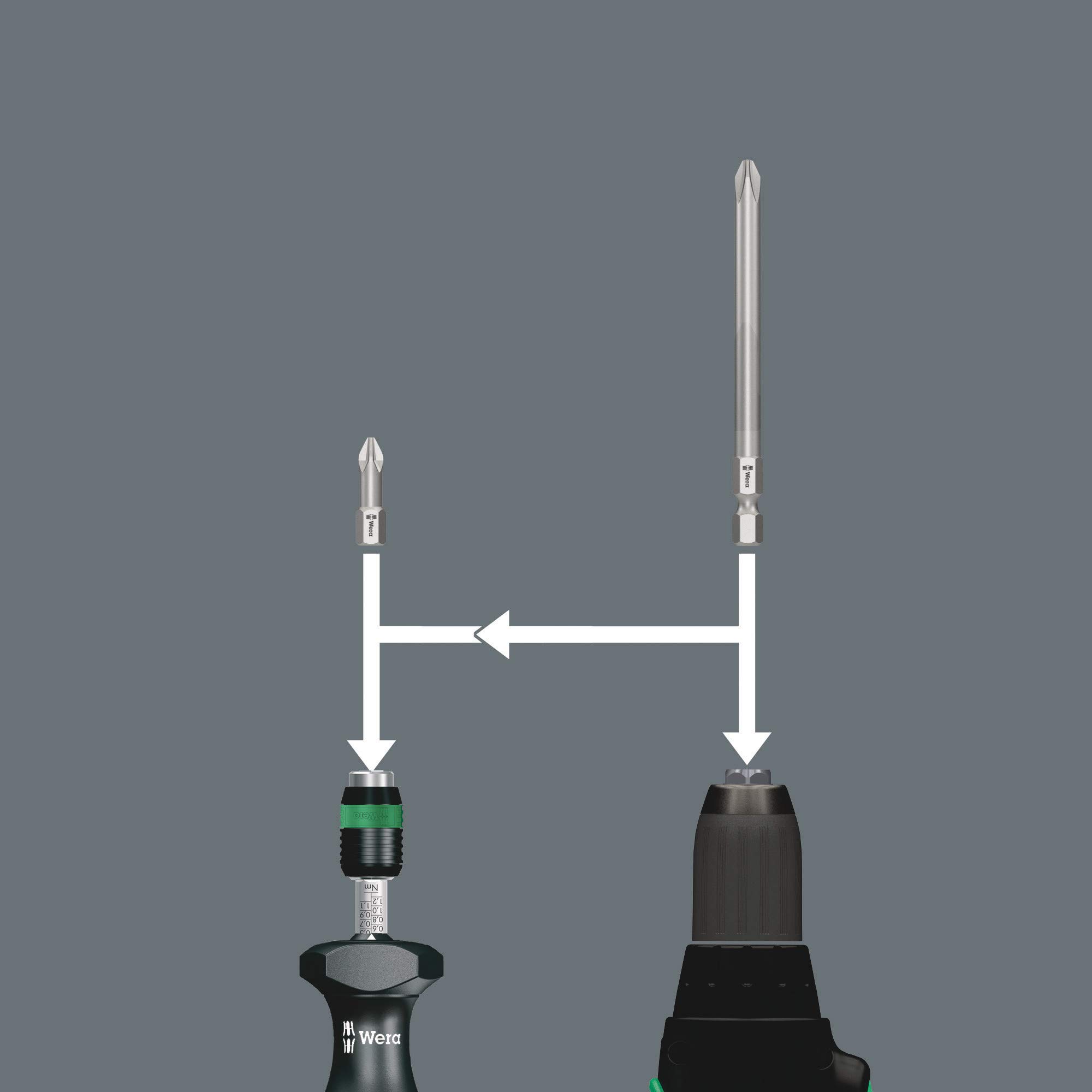 Wera 05051042001 Kraftform Kompakt 60, Imperial, 17 pièces, Noir/vert