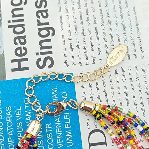 Bocar Long Multiple 6 Strand Handmade Beaded Statement 31" Necklace With Tassel Pendant For Women (Nk-10579) #TOP4