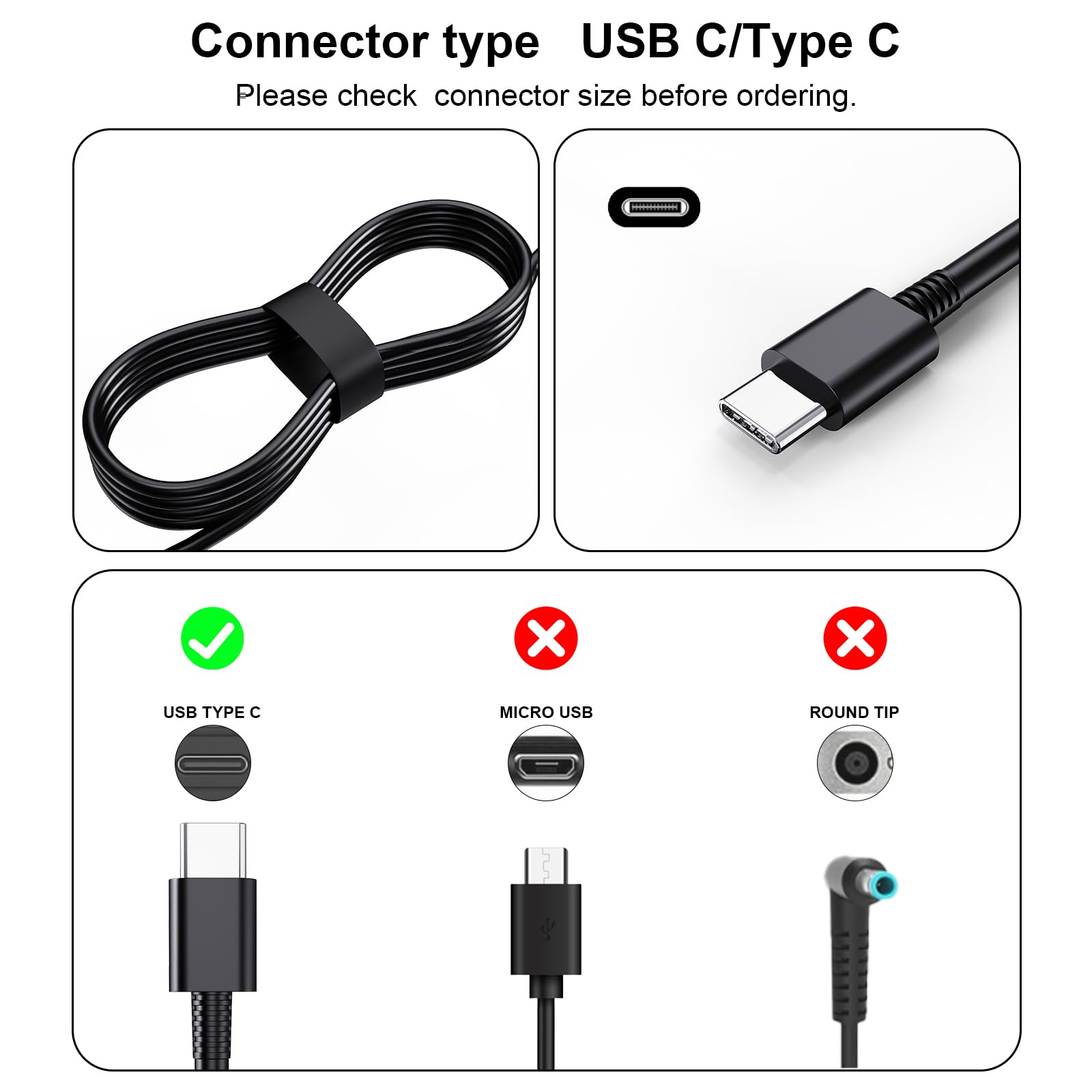 Cargador USB C 135W Compatible con Lenovo ThinkPad P16s P14S Z16 P16 P15S | para Lenovo T14 E15 L14 Yoga/Slim Pro 9 7 6 7i 9i Book 9 ThinkBook 13x 14 14p 16 Plus G5 G6 G7 IdeaPad Slim Pro 5 7 9