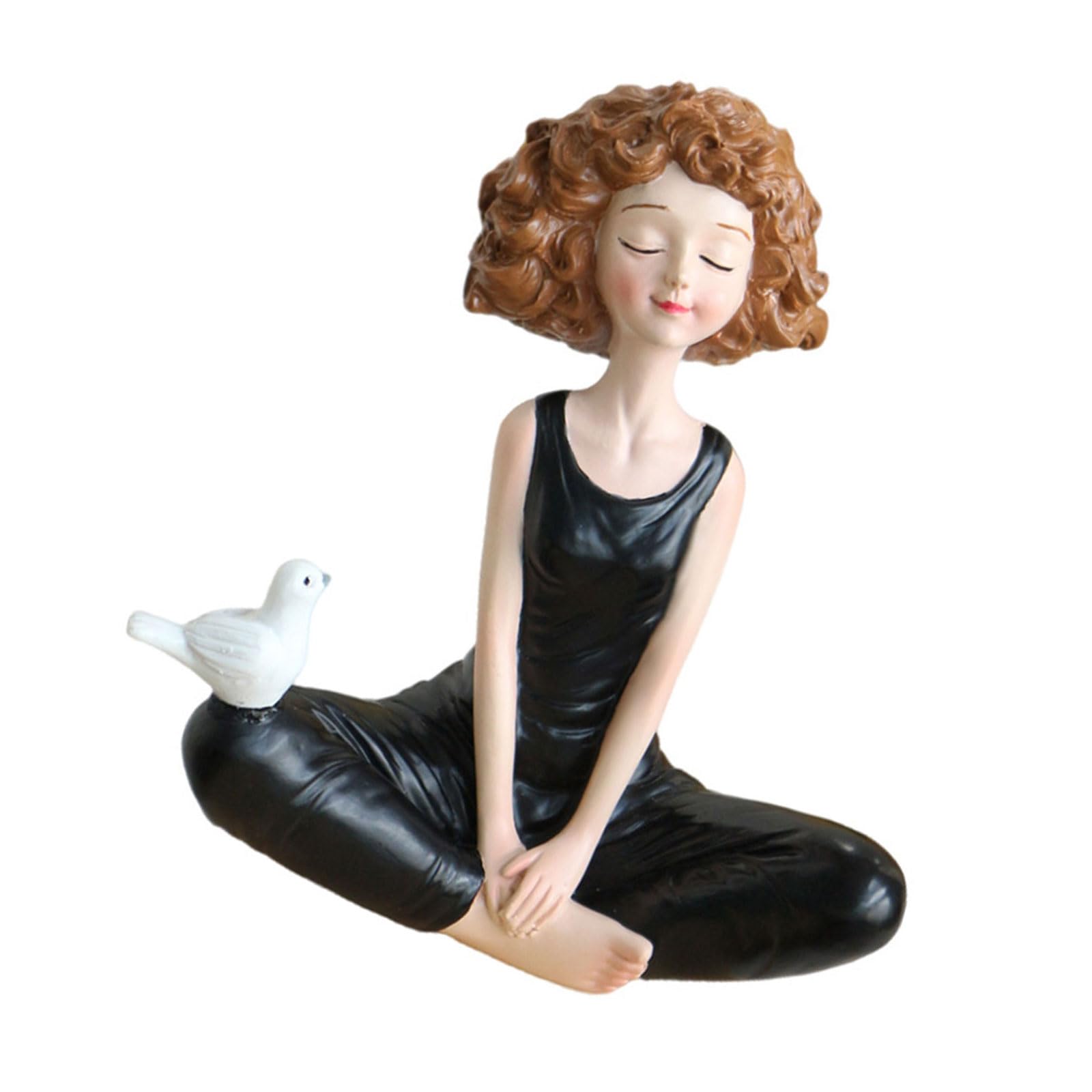 Kalttoy Yogas Pose Statues Yogas Girls Figurines Sculptures Meditations Decors Ornament for Bookself Home Decors Collectibles Gift Decorative Ornament