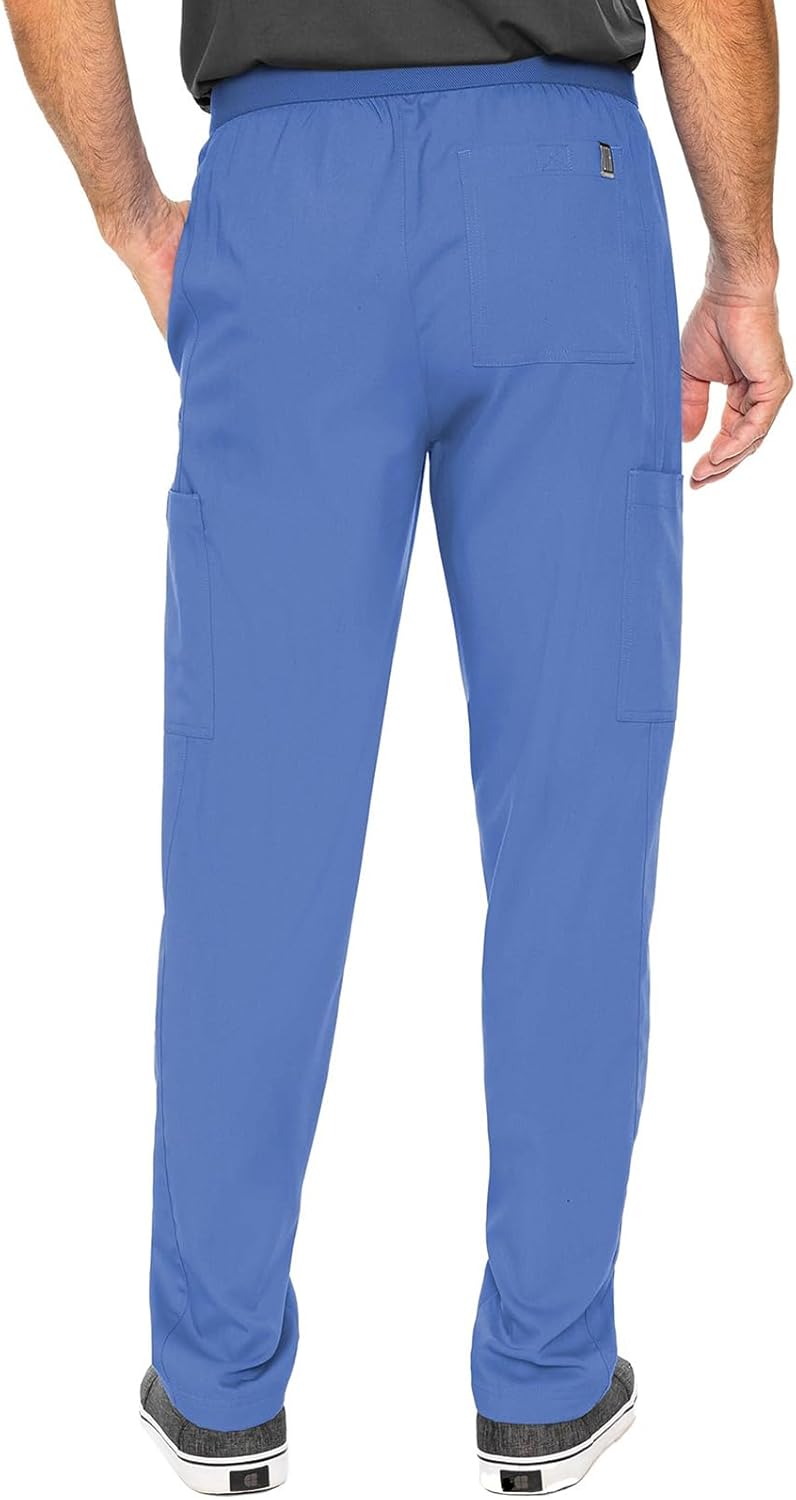 Med Couture Men's Straight Leg Scrub Pant with Zip Fly Front, 6 Pockets, and Elastic Waistband - MC7779 - Image 3