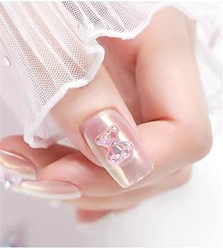 Amazon | クマ ネイルパーツ 100個セット クリア オーロラ くま