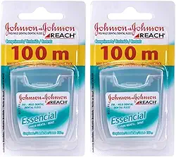 Kit Com 2 Fio Dental Johnson'S Essencial Menta 100m | Pack Econômico