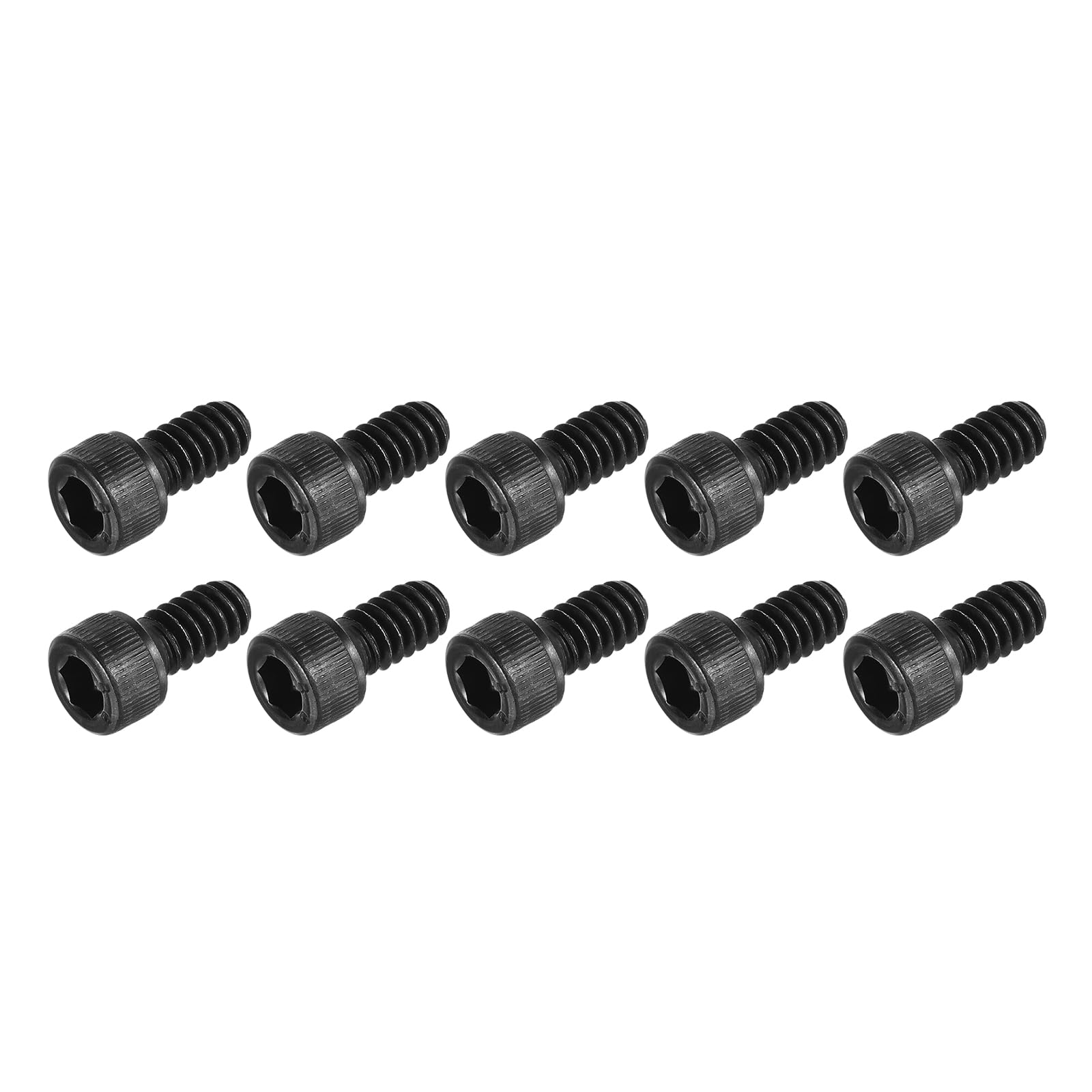 METALLIXITY Hex Socket Bolts (#10-24x3/8") 50pcs, 12.9 Grade Alloy Steel Hex Socket Drive Screw
