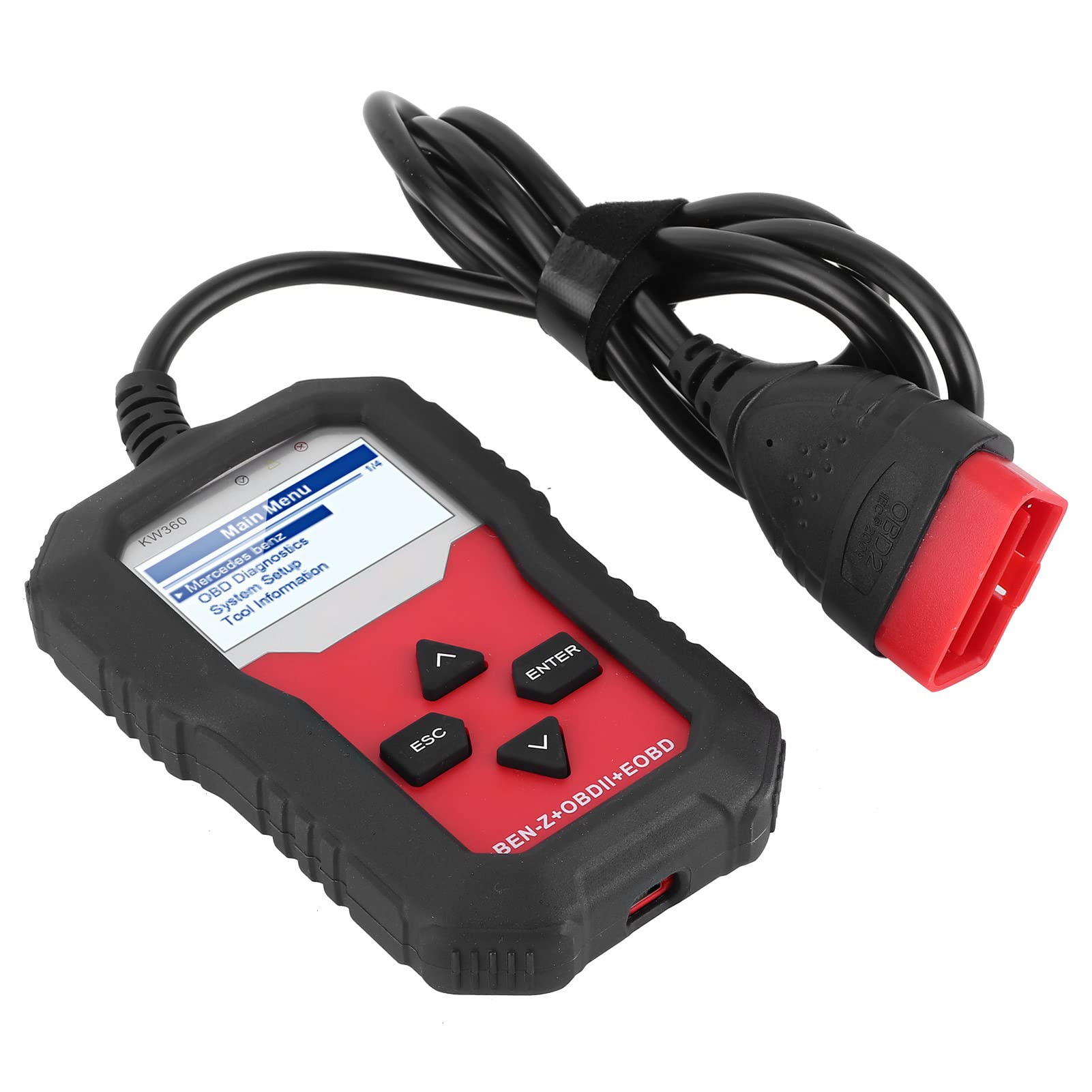 KIMISS Professioneller Full-System-Automobilverwerfungsdetektor mit Vollem System mit Vollsystem 12V OBD-Scanner für mit Diagnostischem Scanner, (Englisch)
