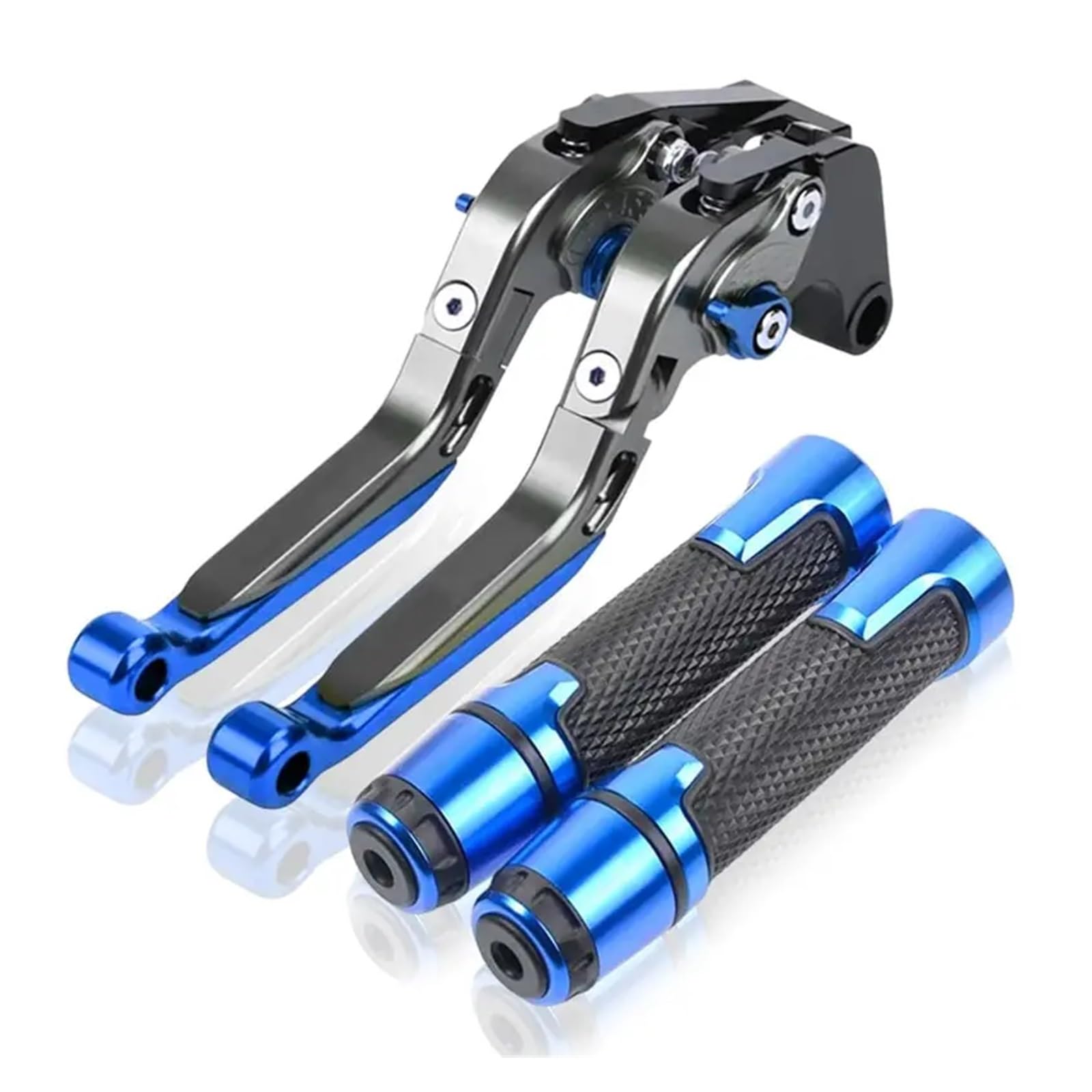 Wfsowxdm Gray Blue Motorcycle Levers Brake Clutch Handle Lever For Duc&Ati Hypermotard 950 / Sp 2019-2020 Multistrada V4 1200 1260 Motorcycle Adjustable Brake Clutch Levers And Handbar Grips