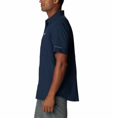 Image of Columbia Men Polyester Loose Omni-Shade Ridge Utility Lite Hiking and Trekking Short Sleeve Shirt
