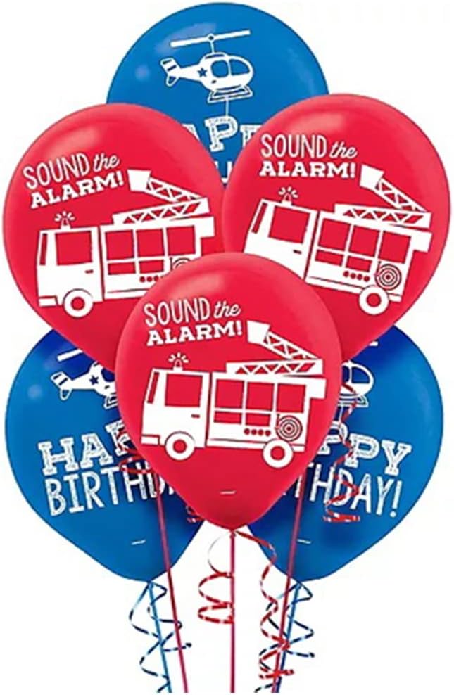 Amscan First Responders 12" Latex Balloons (6)