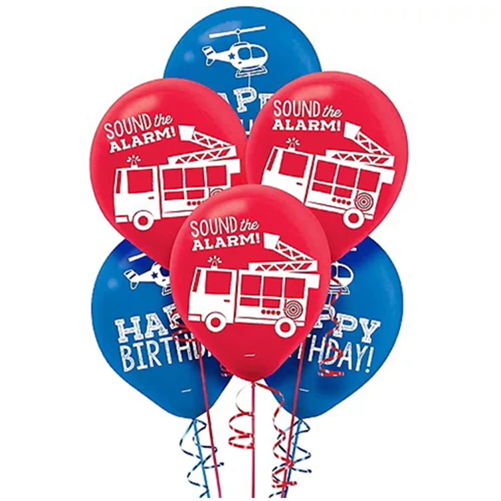 Amscan First Responders 12" Latex Balloons (6)
