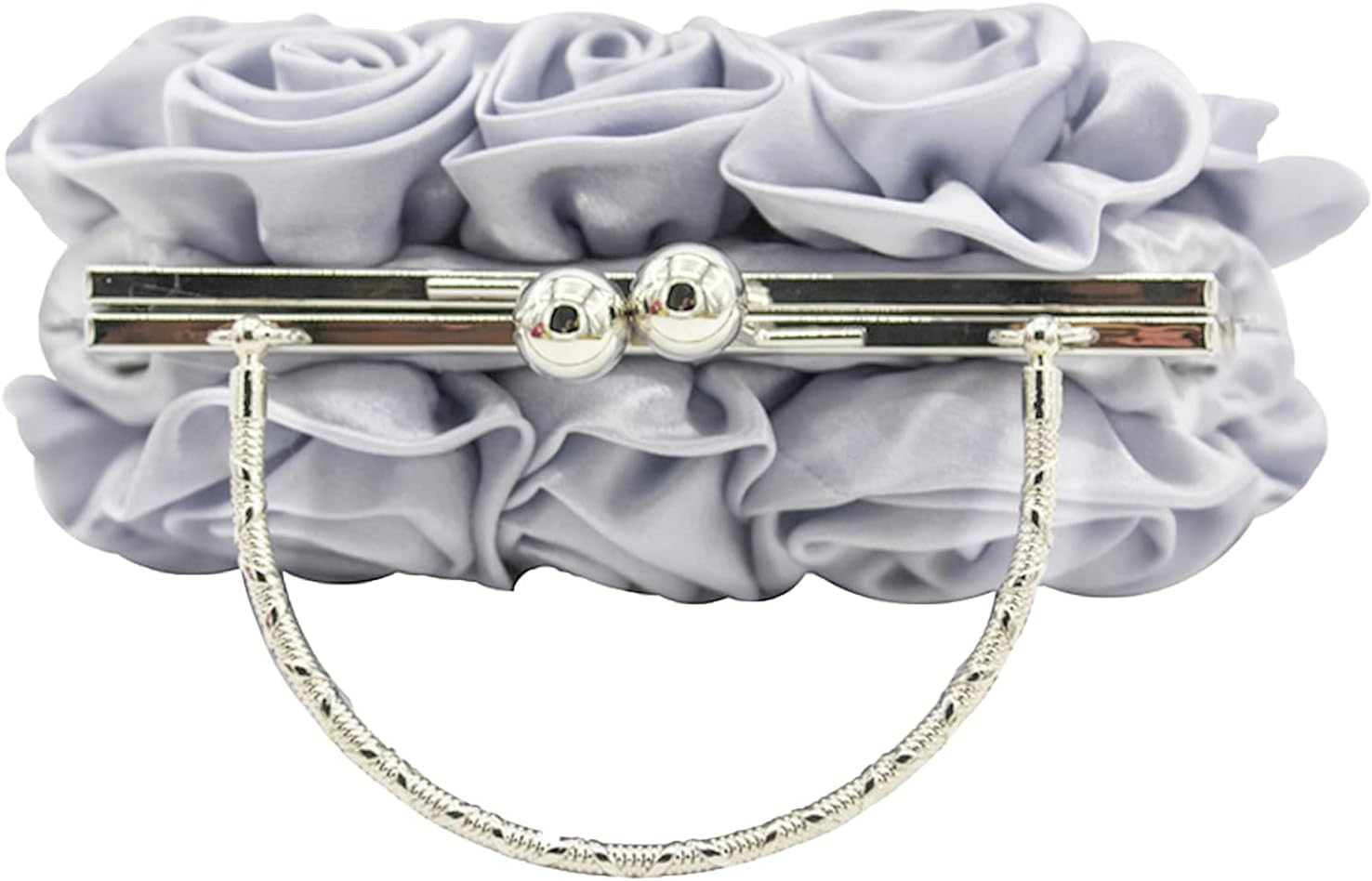 Women Evening Clutch Bag Floral Satin Small Purses with Detachable Strap for Wedding, Party, Prom - Image 7