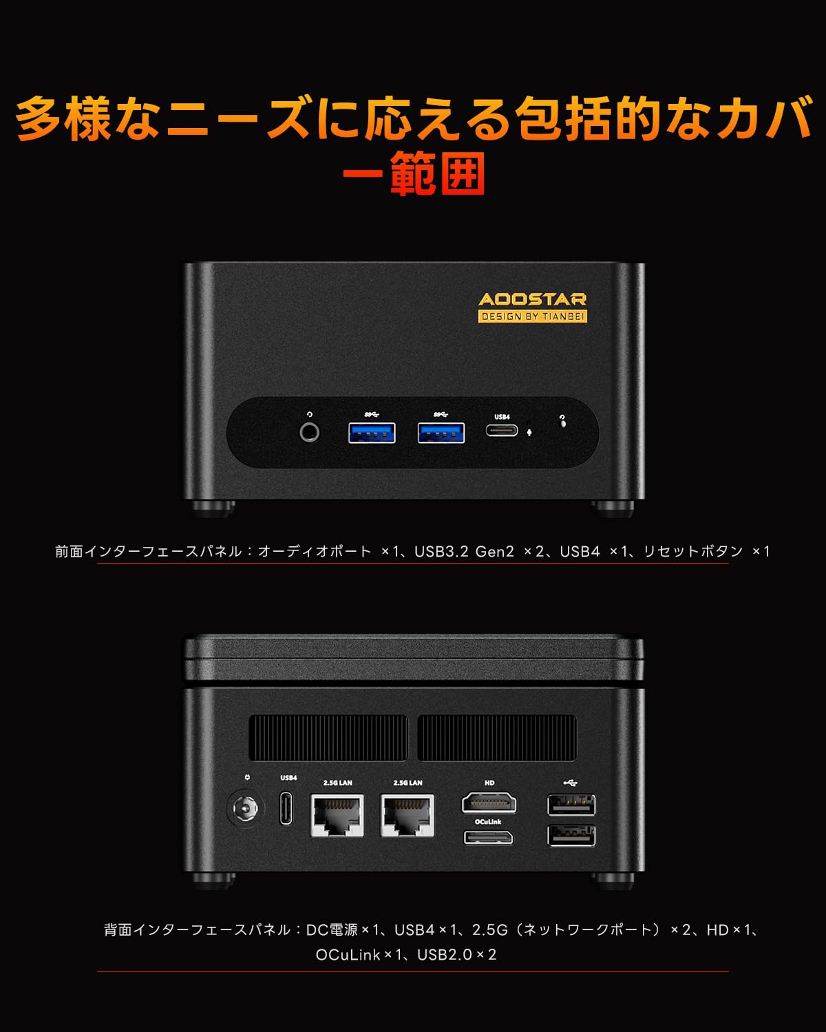 Amazon.co.jp: AOOSTAR ミニpc ゲーミングpc、ryzen9 PRO 8945HS 5.2