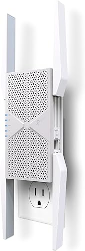 TP-Link BE10000 - Extensor de alcance Wi-Fi 7 RE653BE Repetidor inalámbrico de tres bandas de 10 Gbps Puerto Ethernet de 2.5 Gbps Amplificador de