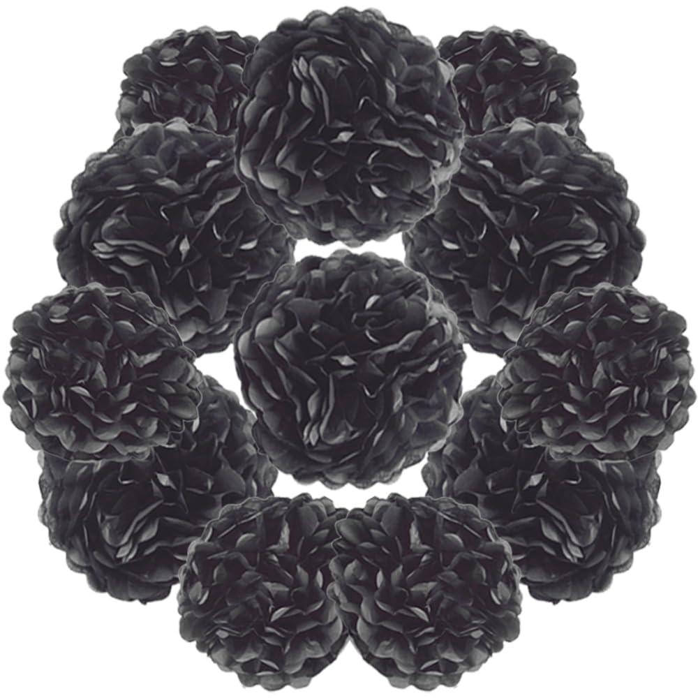 Yosawo 12 Stück Seidenpapier Pompoms Dekorpapier Blumenpusch