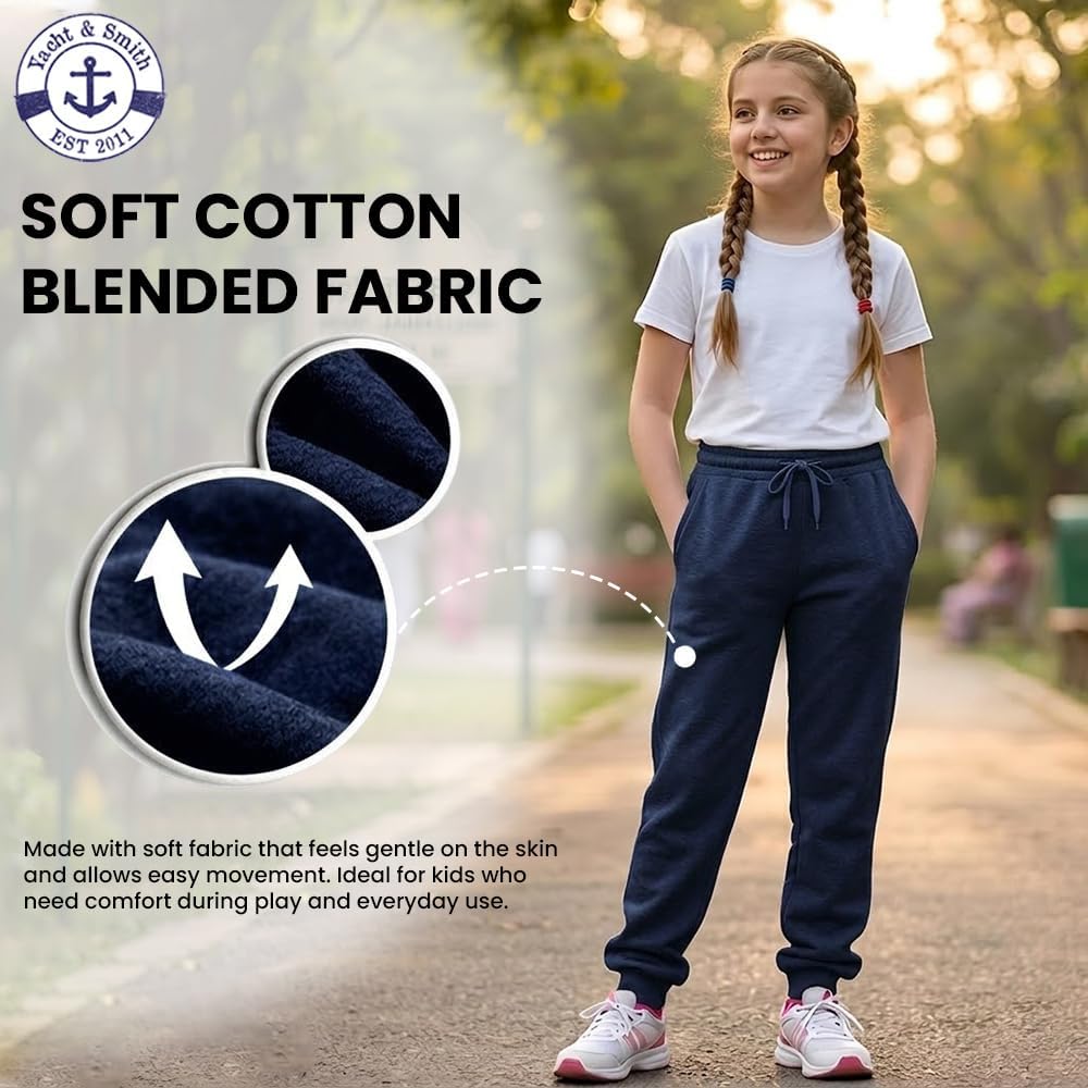 Yacht & Smith 12 Pack of Boys Jogger Bulk Sweatpants, Comfy Lounge Joggers for Kids